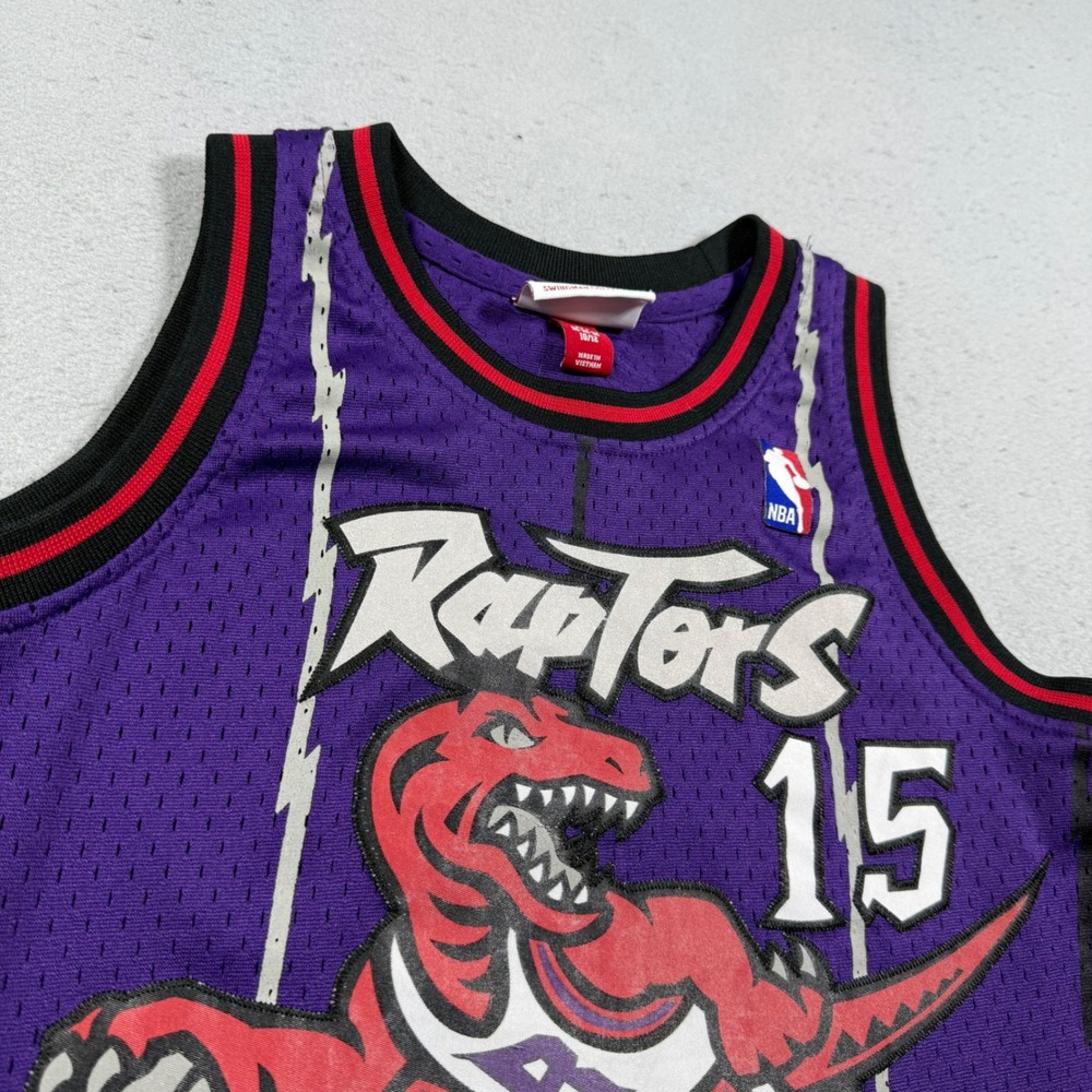 Mitchell & Ness Toronto Raptors Vince Carter 15 Jersey Purple Youth Medium 10/12